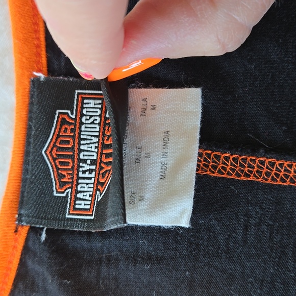 Harley Davidson Fitted Tshirt w Rhinestones - Picture 3 of 4